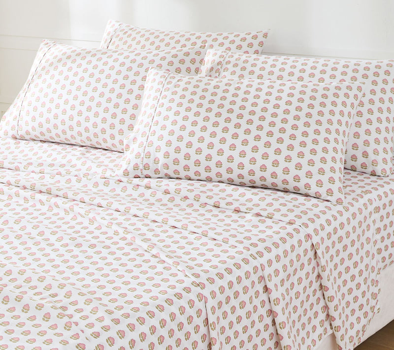 Lush Decor Prisha Floral Sheet Set Peach 6Pc Set Full — View 2