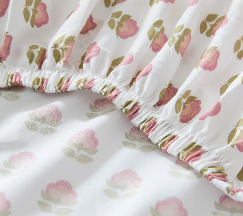 Lush Decor Prisha Floral Sheet Set Peach 6Pc Set Full — View 6