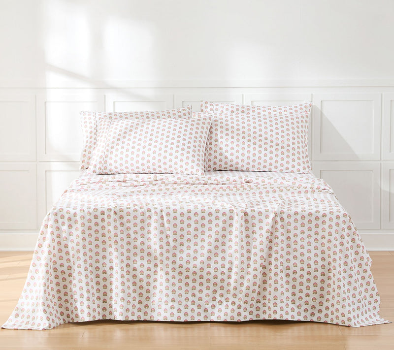 Lush Decor Prisha Floral Sheet Set Peach 6-Piece Set Queen — View 10