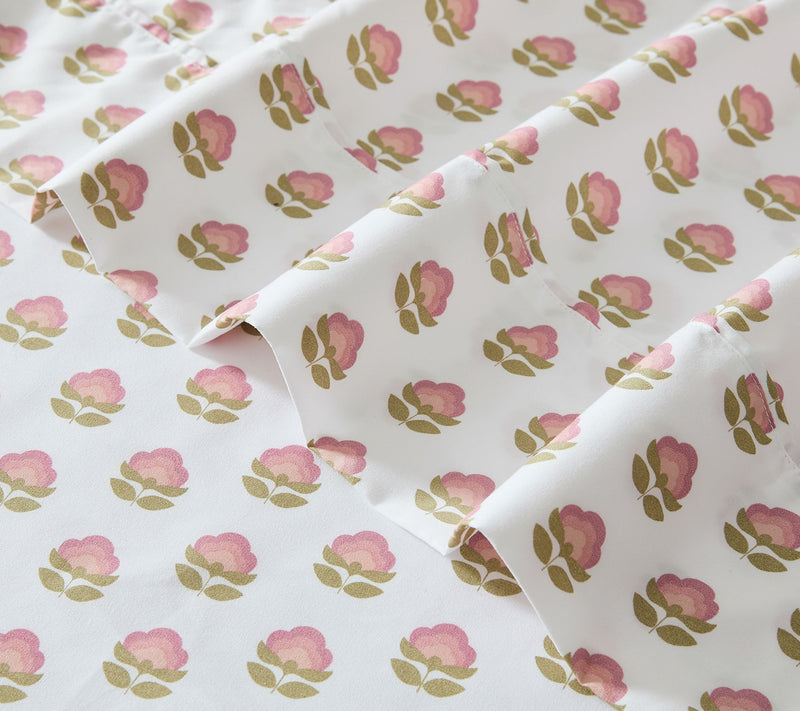 Lush Decor Prisha Floral Sheet Set Peach 6-Piece Set Queen — View 5