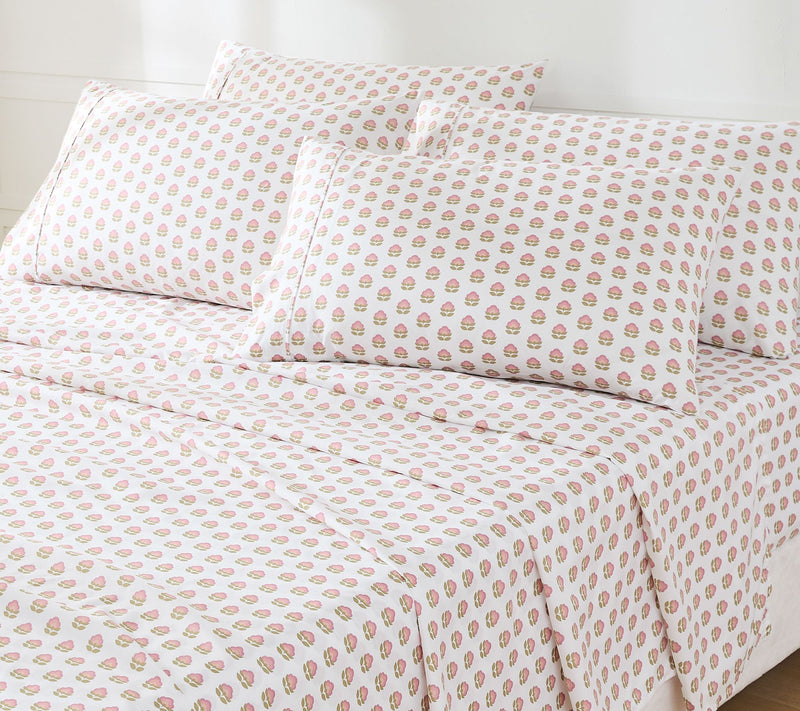 Lush Decor Prisha Floral Sheet Set Peach 6-Piece Set Queen — View 2