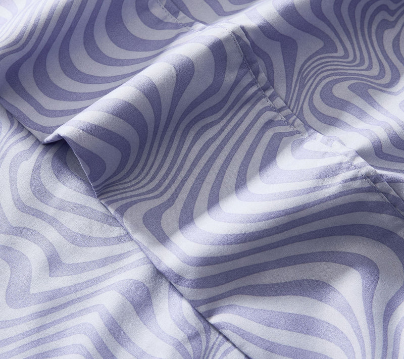 Lush Decor Retro Waves Sheet Set Violet 4-PieceTwin, Twin-XL — View 5