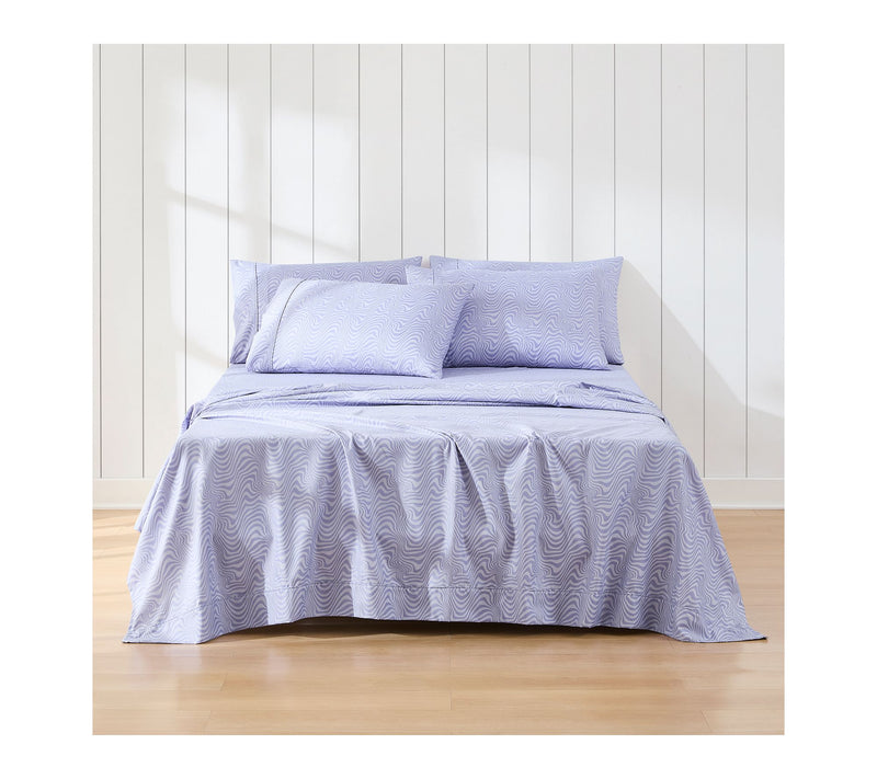 Lush Decor Retr o Waves Sheet S et Violet 6-Pie ce Set Full — Main view