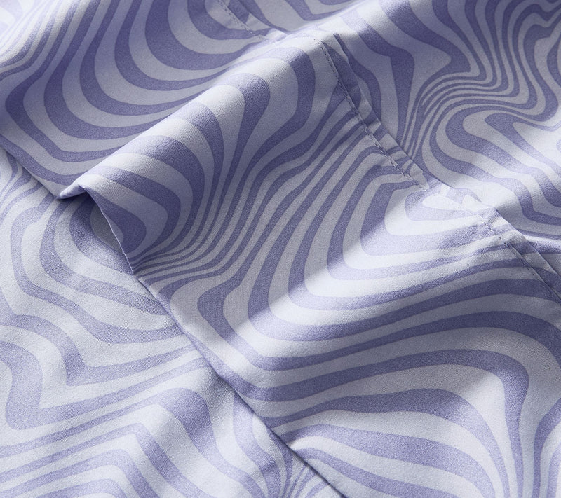 Lush Decor Retr o Waves Sheet S et Violet 6-Pie ce Set Full — View 5