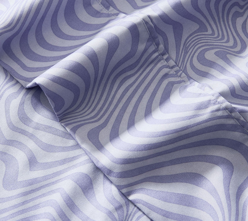 Lush Decor Retr o Waves Sheet S et Violet 6-Pie ce Set Queen — View 5