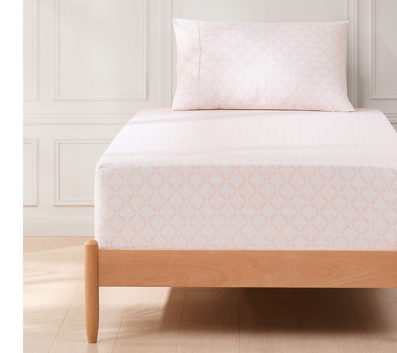 Lush Decor Romer Damask Sheet Set Peach 4-PieceSet Twin — View 8