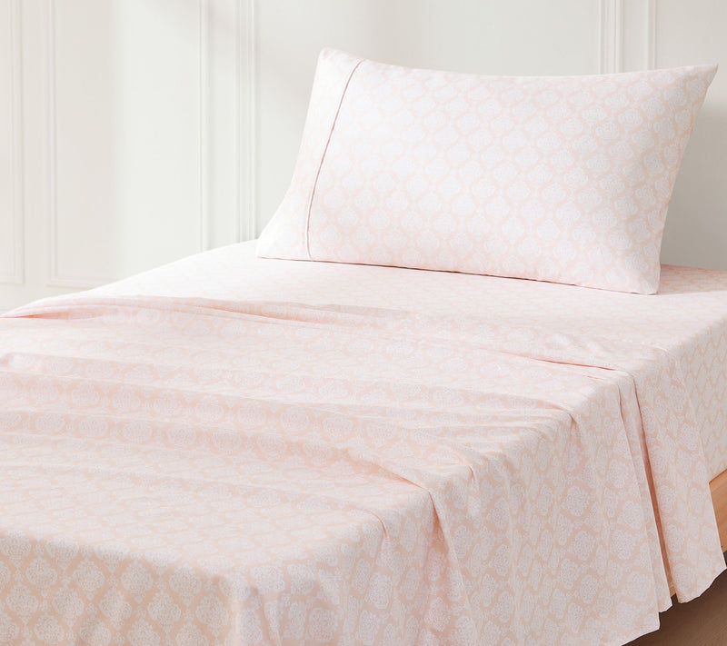 Lush Decor Romer Damask Sheet Set Peach 4-PieceSet Twin — View 3