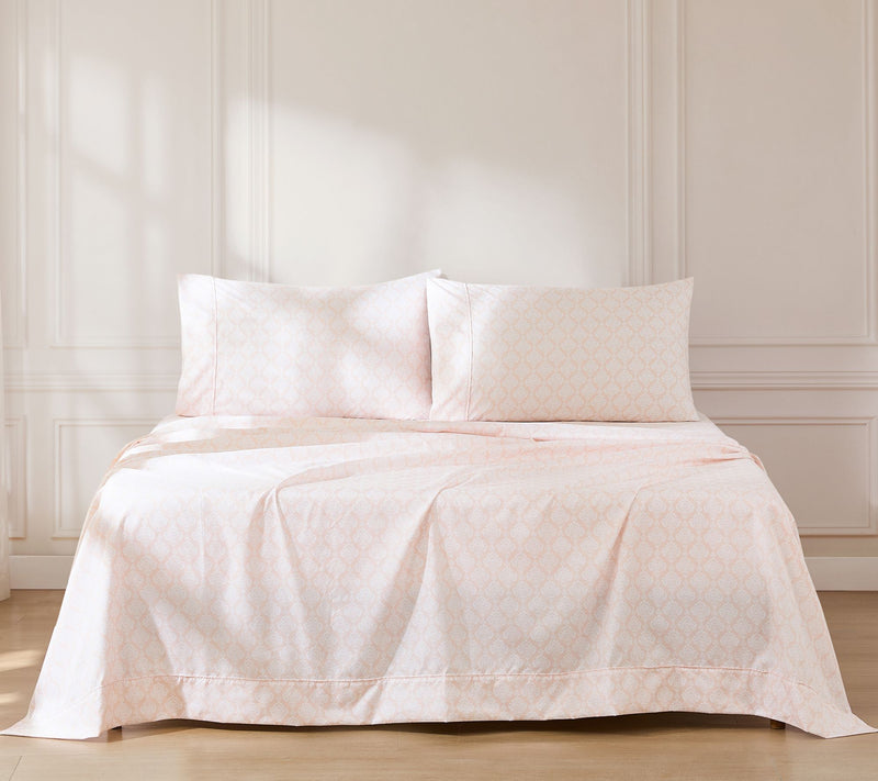 Lush Decor Romer Damask Sheet Set Peach 6-PieceSet Full — View 10