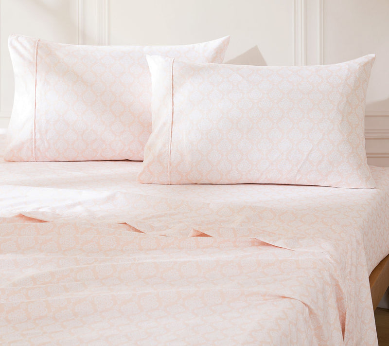 Lush Decor Romer Damask Sheet Set Peach 6-PieceSet King — View 3