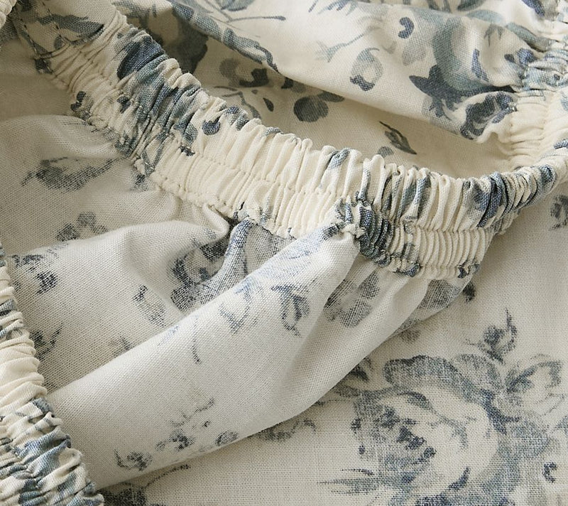 Lush Decor Rose Garden Cotton Sheet Set Blue 3-Piece Set Twin — View 7