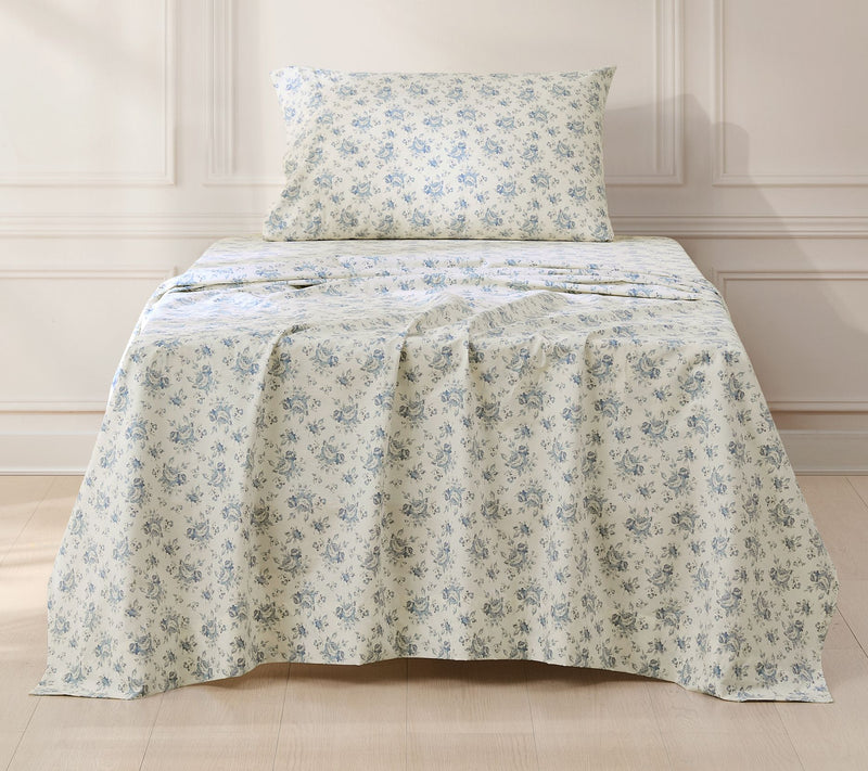 Lush Decor Rose Garden Cotton Sheet Set Blue 3-Piece Set Twin — Main view