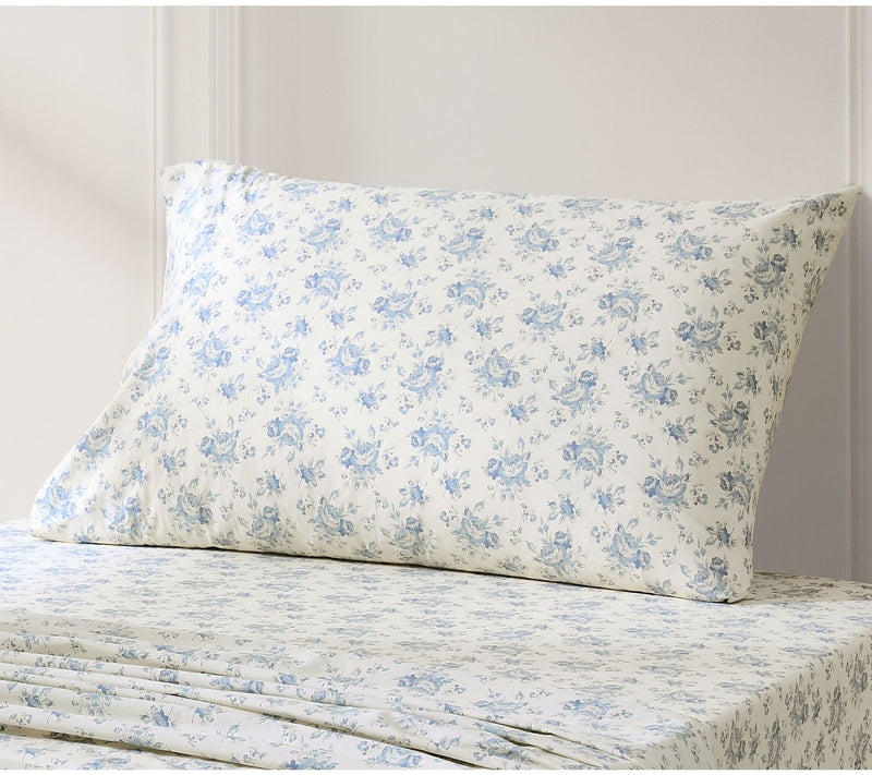 Lush Decor Rose Garden Cotton Sheet Set Blue 3-Piece Set Twin — View 3