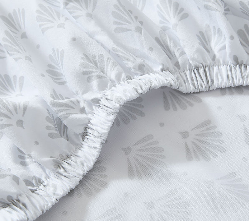 Lush Decor Scallop Fan Sheet Set Gray 4-Pc SetTwin, Twin-XL — View 6