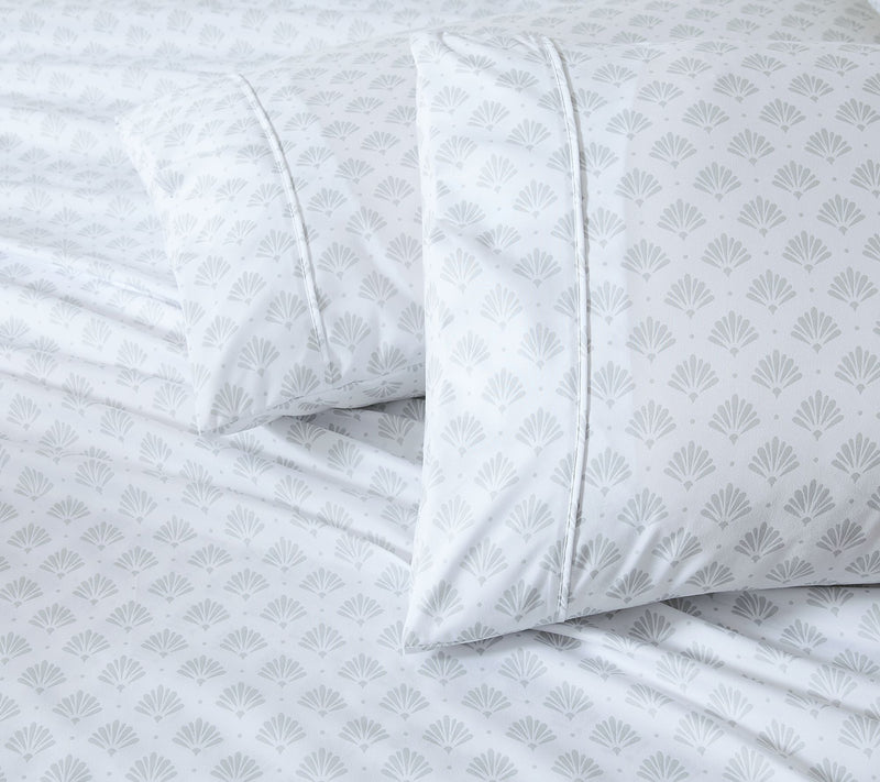 Lush Decor Scallop Fan Sheet Set Gray 4-Pc SetTwin, Twin-XL — View 7