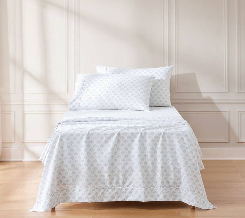 Lush Decor Scallop Fan Sheet Set Gray 4-Pc SetTwin, Twin-XL — Main view
