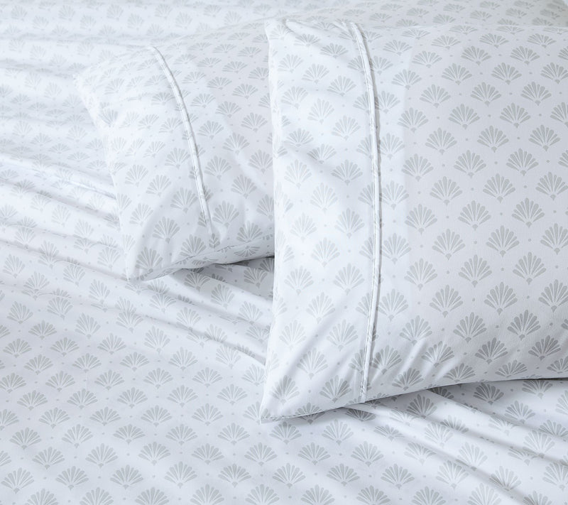 Lush Decor Scallop Fan Sheet Set Gray 6Pc Set Full — View 7