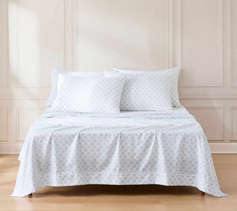 Lush Decor Scallop Fan Sheet Set Gray 6-Piece Set King — Main view