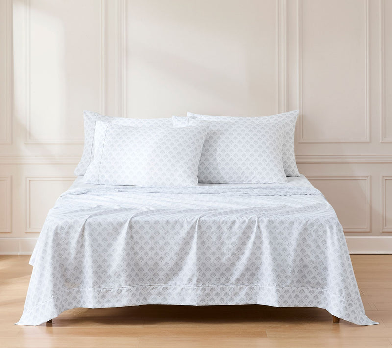Lush Decor Scallop Fan Sheet Set Gray 6-Piece Set King — View 10