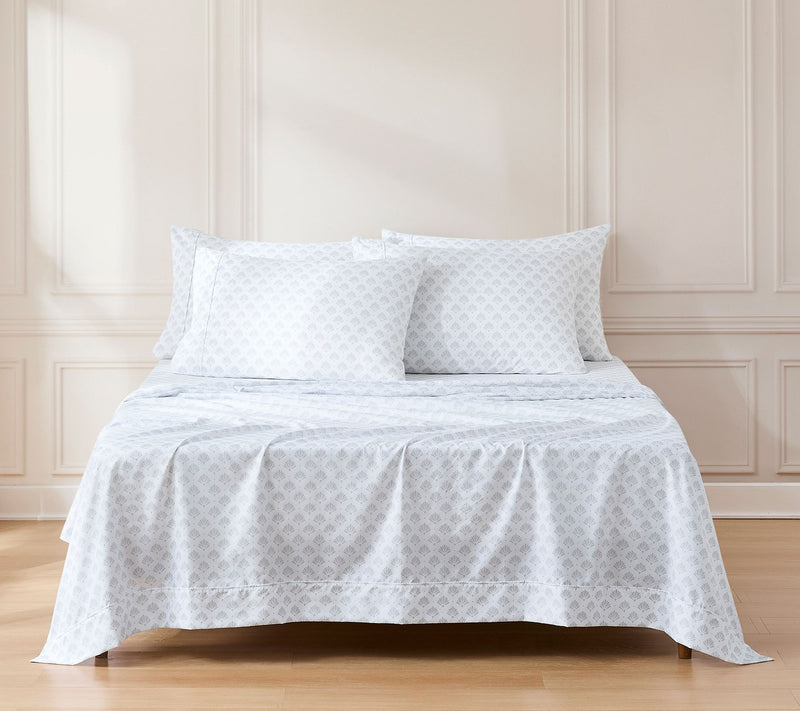 Lush Decor Scallop Fan Sheet Set Gray 6-Piece Set Queen — Main view