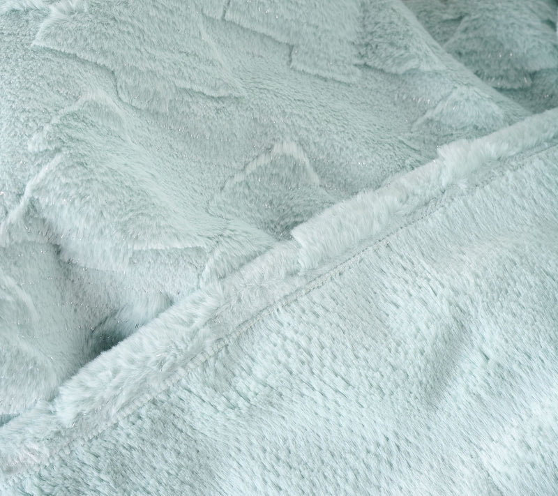 60x70 Carved Faux Fur Throw w/ Gift Ribbon by Kim Gravel — View 7