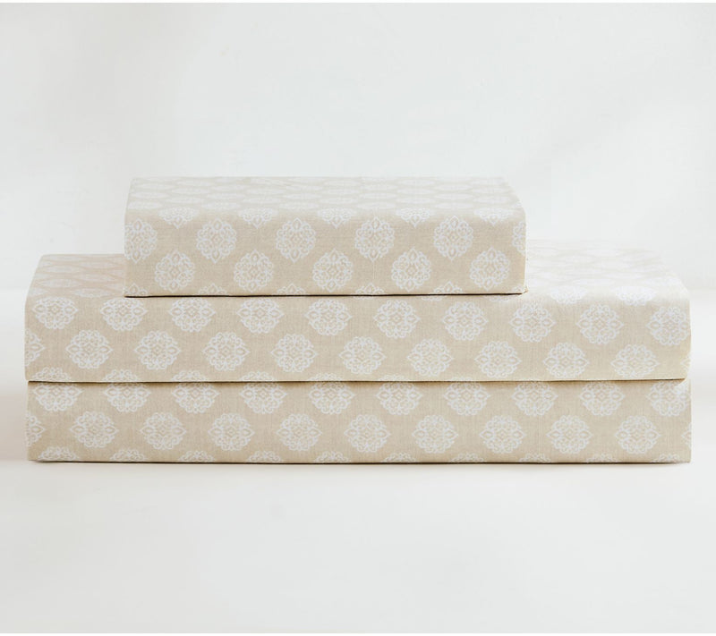 Lush Decor Sophie Cotton Sheet Set Neutral 3-Piece Set Twin — View 5