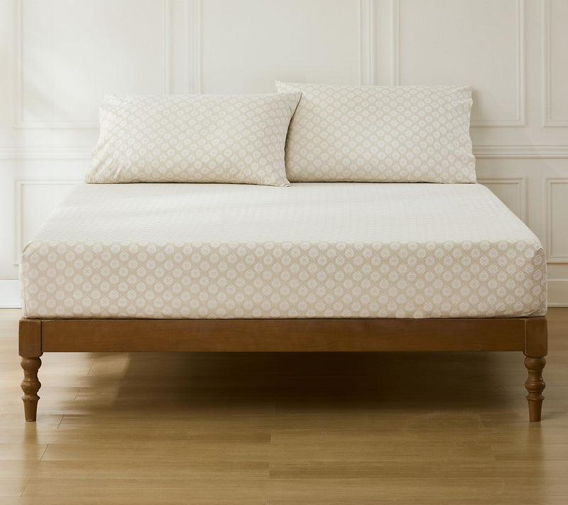 Lush Decor Sophie Cotton Sheet Set Neutral 4-Piece Set Full — View 7