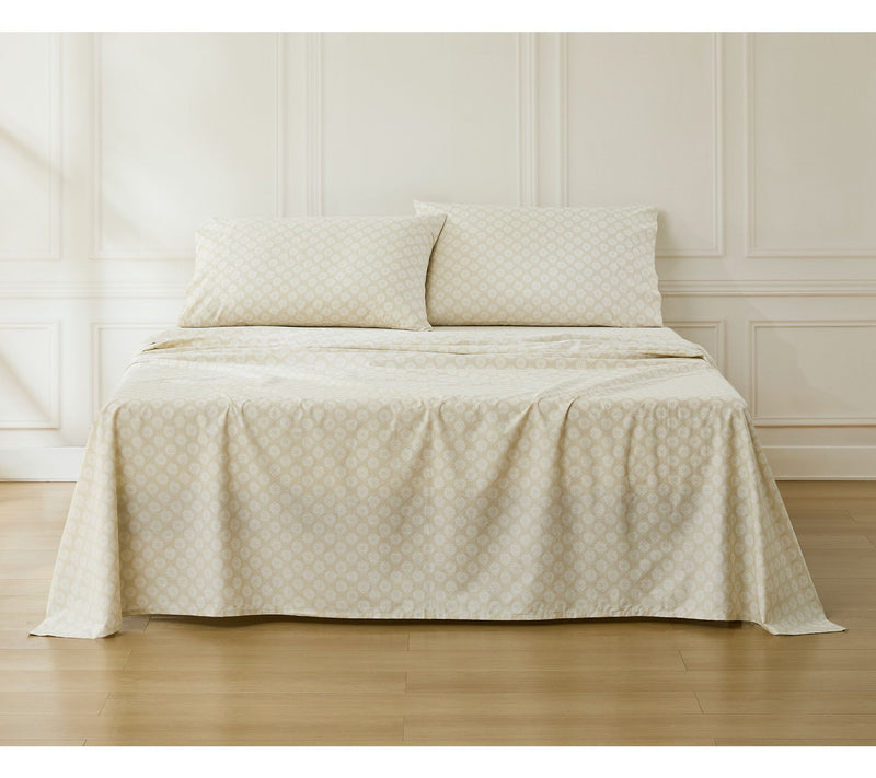 Lush Decor Sophie Cotton Sheet Set Neutral 4-Piece Set King — Main view