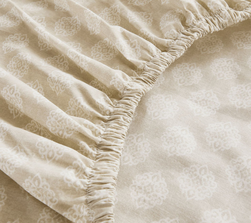 Lush Decor Sophie Cotton Sheet Set Neutral 4-Piece Set Queen — View 5