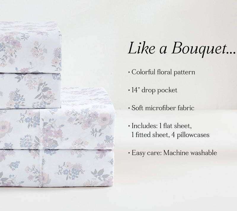Lush Decor Suzette Sheet Set Pink 6-Piece Set Queen — View 8