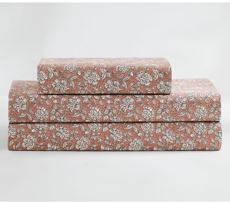 Lush Decor Zara Floral Block Cotton Sheet 3-Pie ce Set Twin — View 8