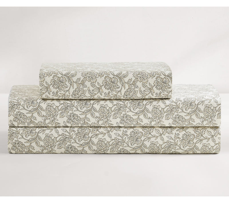 Lush Decor Zara Floral Block Cotton Sheet 3-Pie ce Set Twin — View 4
