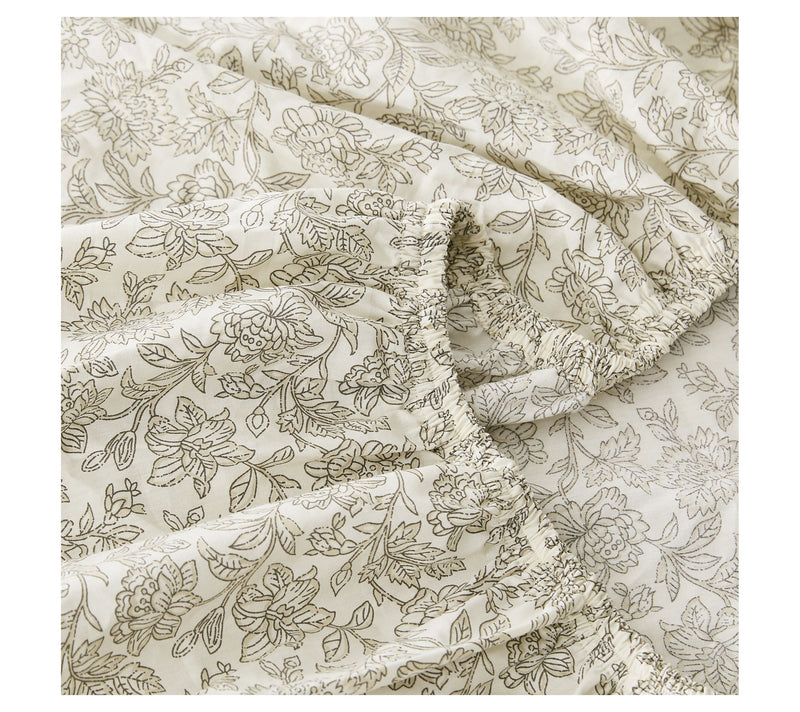 Lush Decor Zara Floral Block Cotton Sheet 3-Pie ce Set Twin — View 5