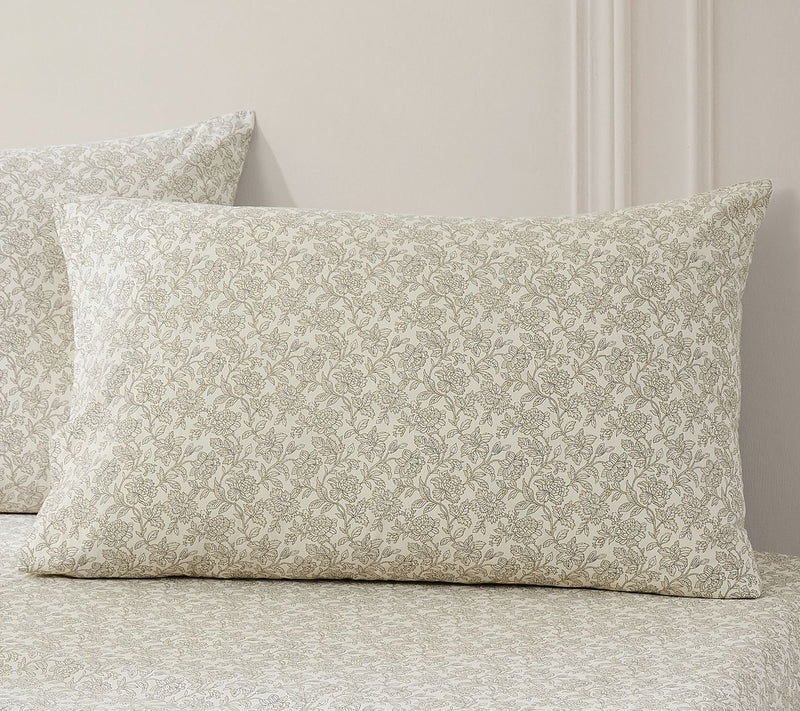 Lush Decor Zara Floral Block Cotton Sheet 4-Piece Set Full — View 2
