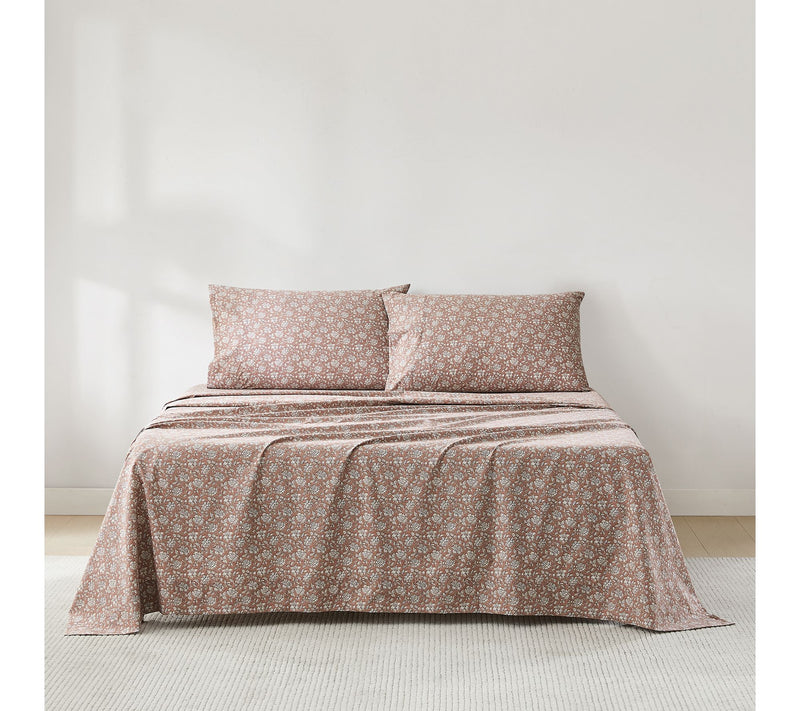 Lush Decor Zara Floral Block Cotton Sheet 4-Piece Set Full — View 12
