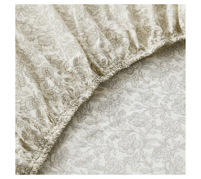 Lush Decor Zara Floral Block Cotton Sheet 4-Piece Set King — View 4