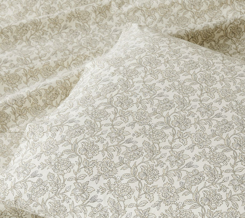 Lush Decor Zara Floral Block Cotton Sheet 4-Piece Set Queen — View 3