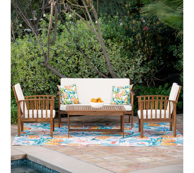 Linon Home Caneel 4-Piece Outdoor Chat Set — View 7