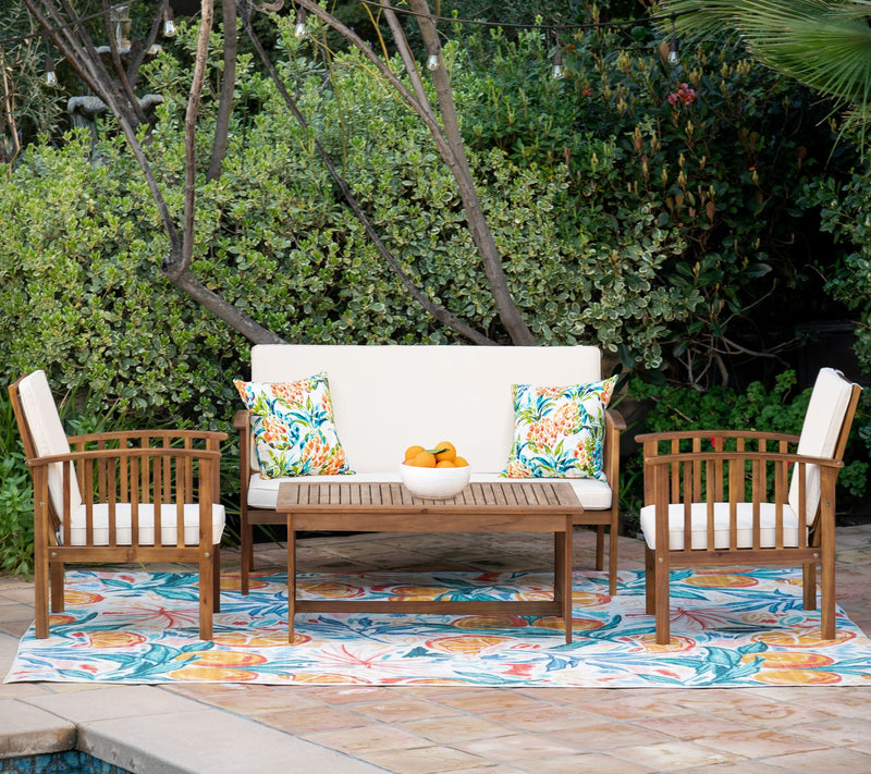 Linon Home Caneel 4-Piece Outdoor Chat Set — Main view