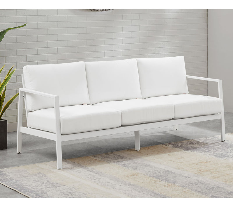 Linon Home Holland Aluminum 3 Seater Sofa — Main view