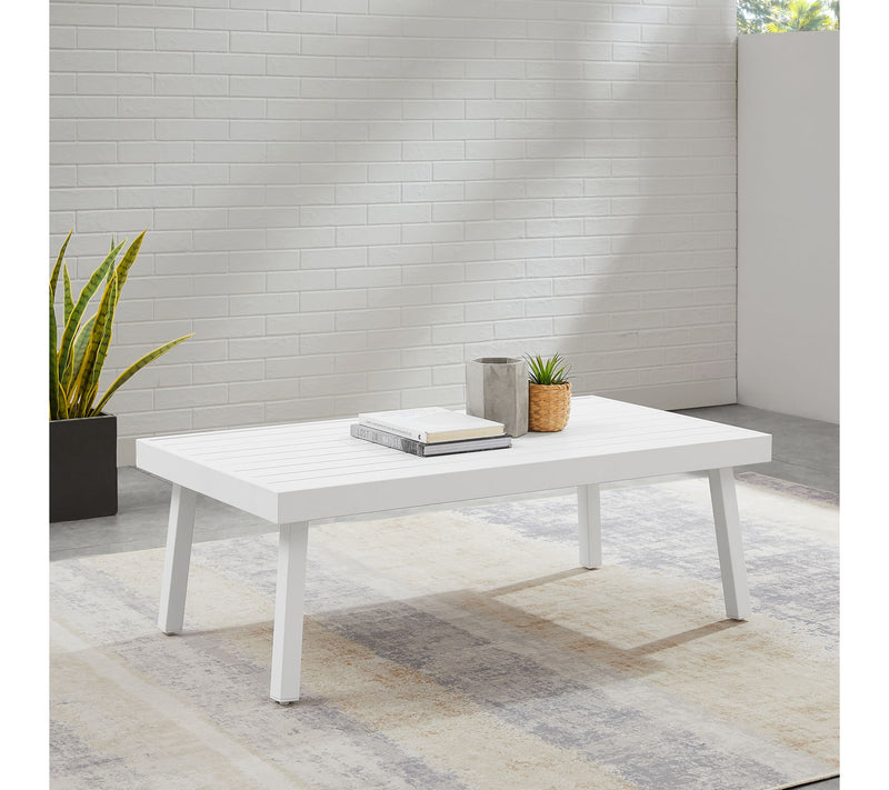 Linon Home Holland Aluminum Coffee Table — View 8