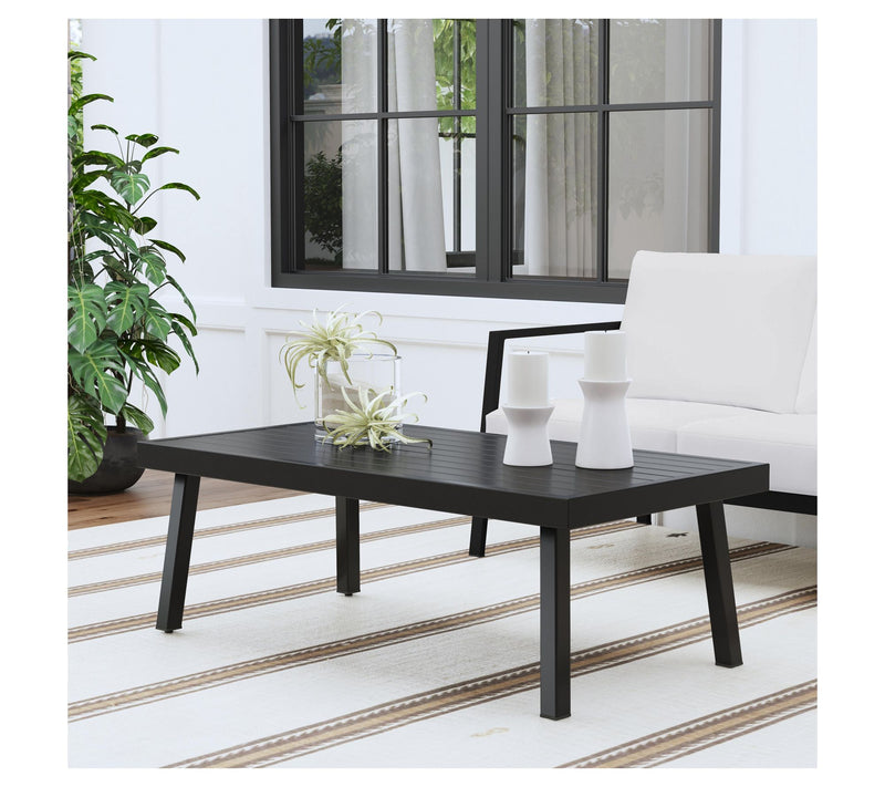 Linon Home Holland Aluminum Coffee Table — Main view