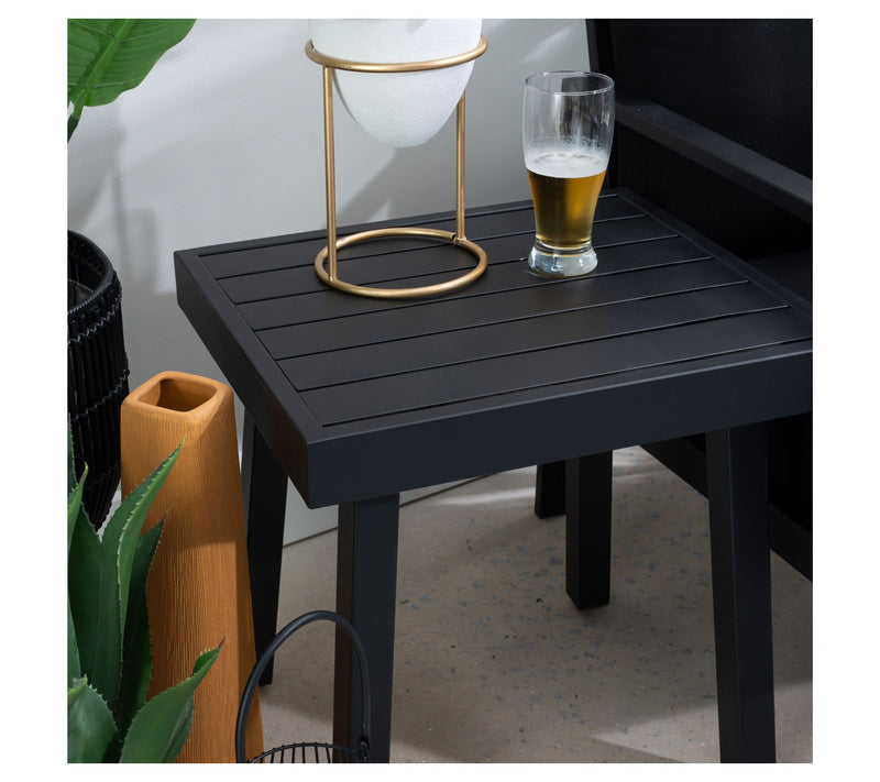 Linon Home Holland Aluminum Side Table — View 5