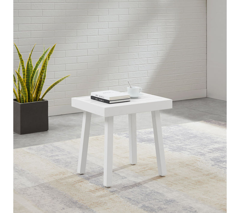 Linon Home Holland Aluminum Side Table — View 10