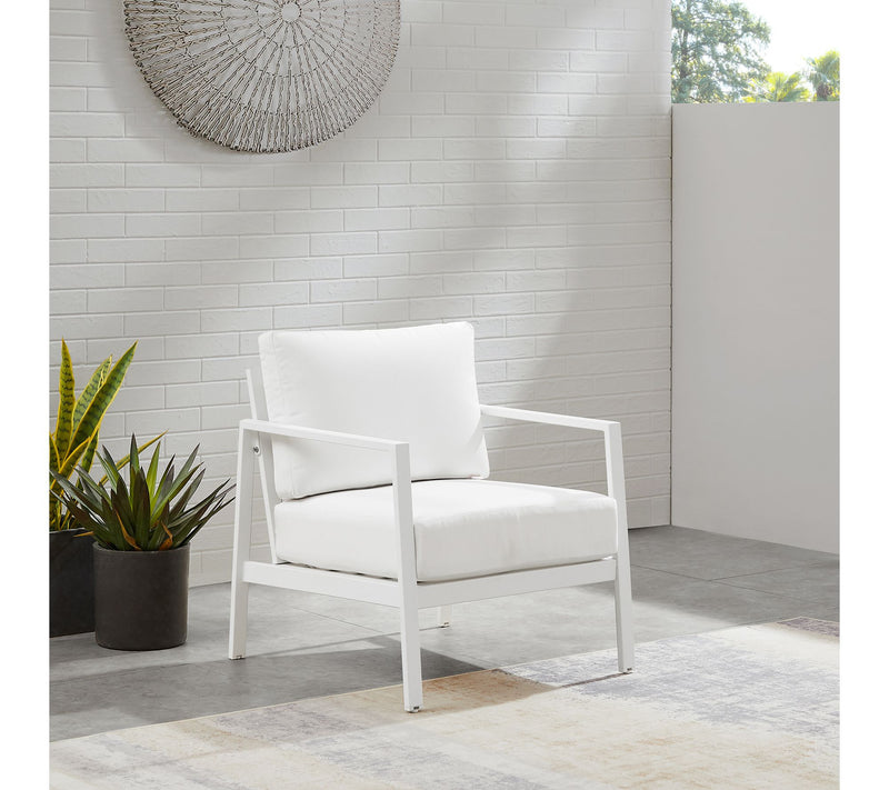 Linon Home Holland Aluminum Single Chair — View 12