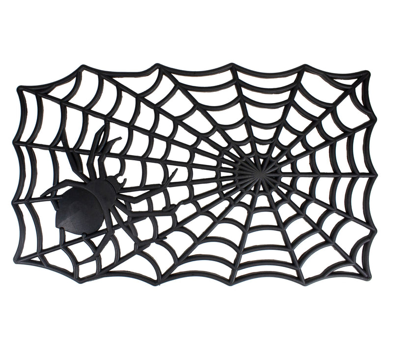 Northlight Spider Web Rectangular Halloween Doormat — Main view