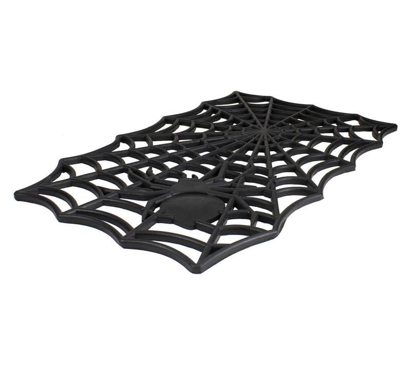 Northlight Spider Web Rectangular Halloween Doormat — View 3