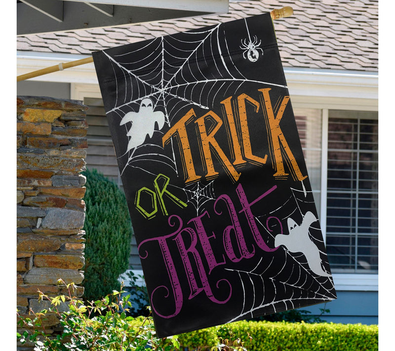 Northlight Spider Webs & Ghosts Yard Garden Flag 28" x 40" — View 3