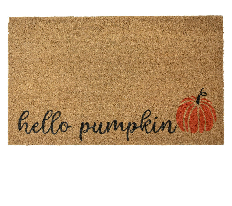 Northlight Coir "Hello Pumpkin" Harvest Doormat 18"x 30" — Main view