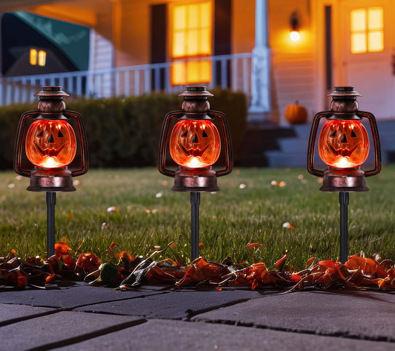 Northlight Set of 3 Jack O' Lantern Pathway Markers 16.75" — View 3