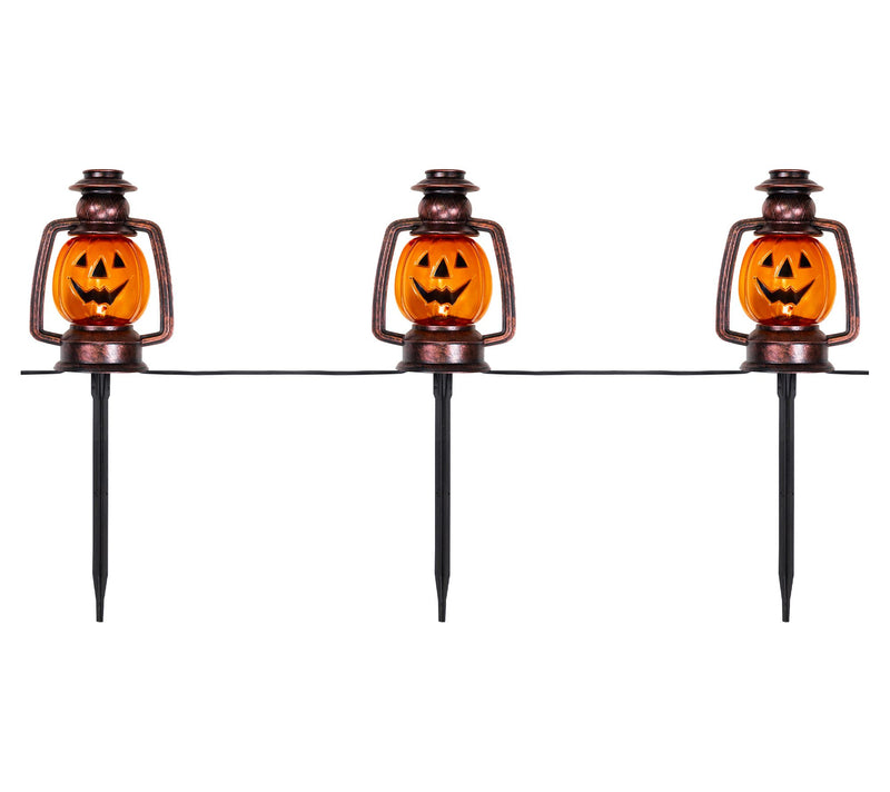 Northlight Set of 3 Jack O' Lantern Pathway Markers 16.75" — View 7